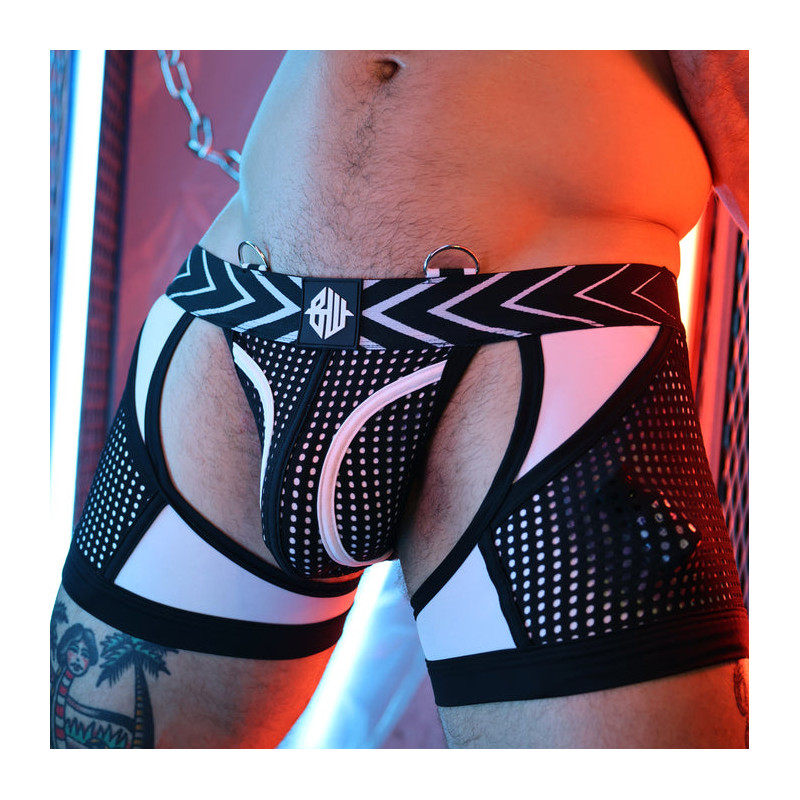 Breedwell Boxer Jock Dickmatized Noir-Blanc